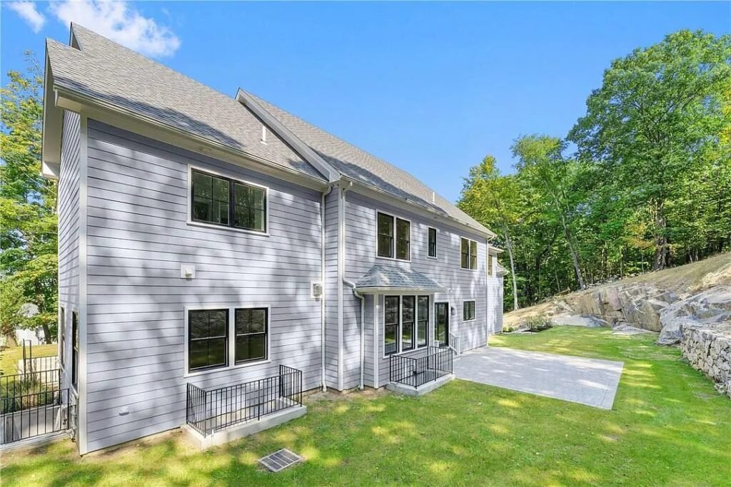 Rear elevation with walkout and lawn