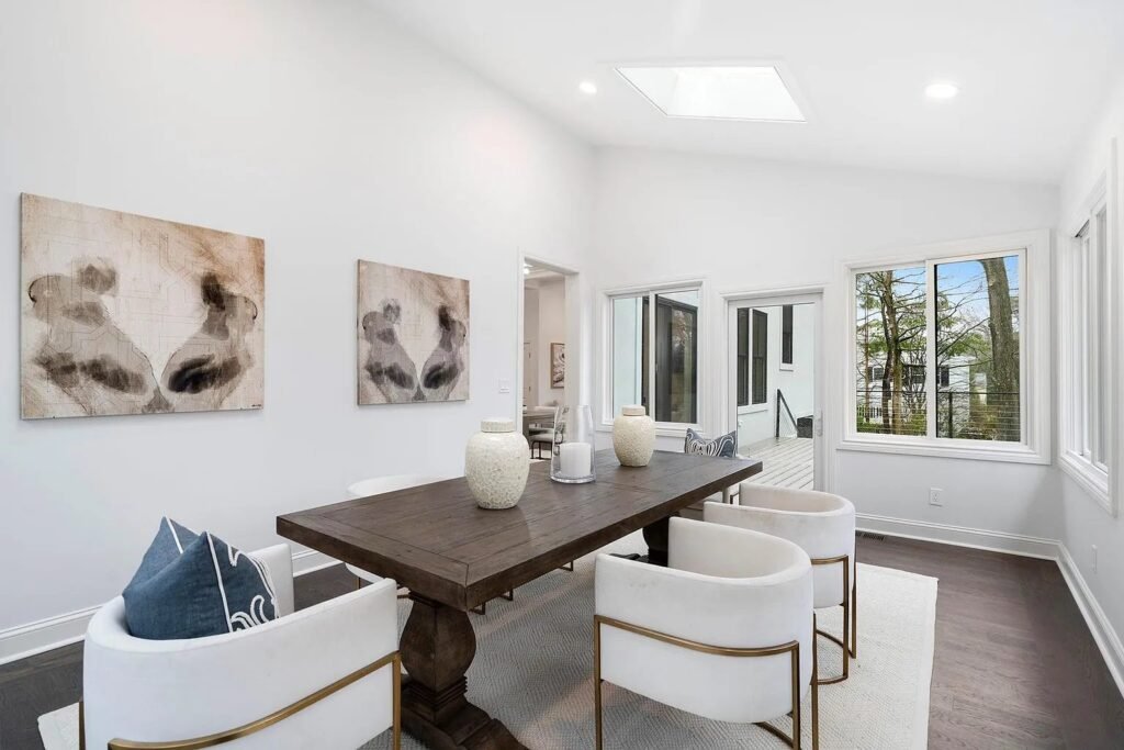 Open living space with large windows